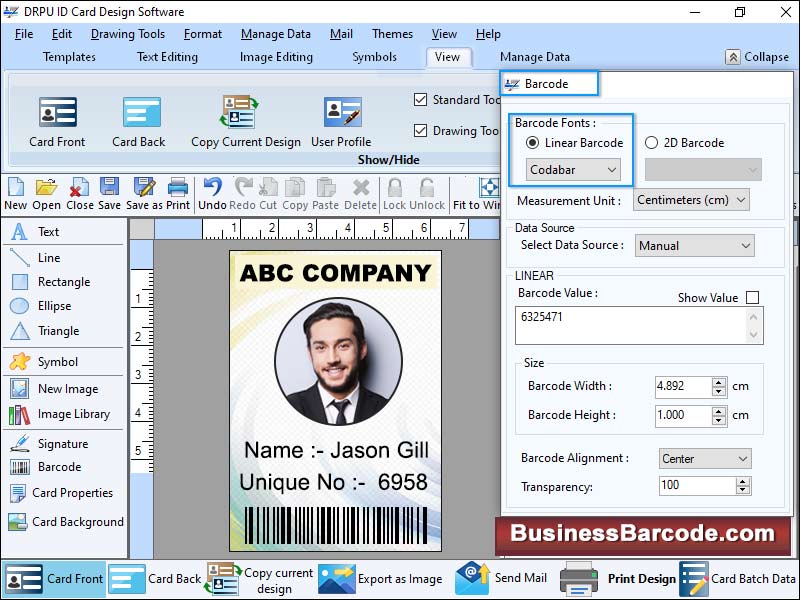 Business ID Cards Maker Software screenshot