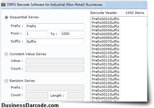 Screenshot of Industrial Barcode Maker