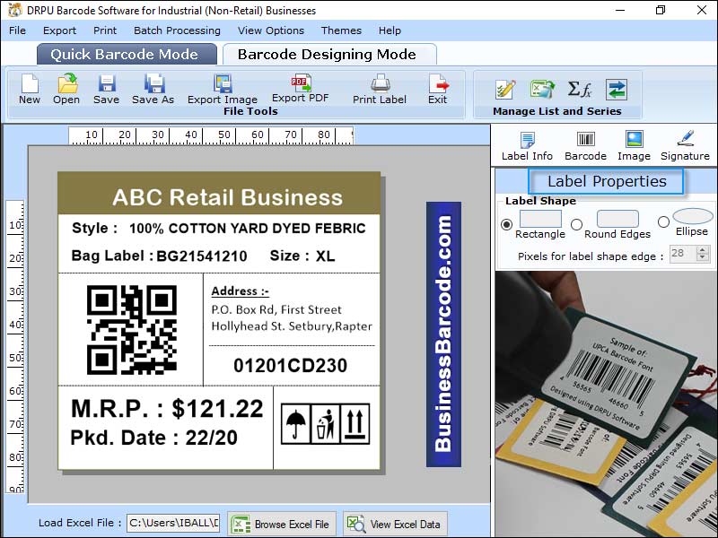 Manufacturing Industry Barcode Maker screenshot