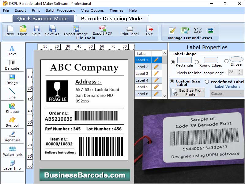 2D Barcode Software screenshot