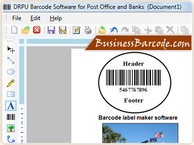 Post Office and Bank Barcode Label Maker Software Print Settings