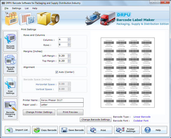 Packaging Supply and Distribution Industry Barcodes