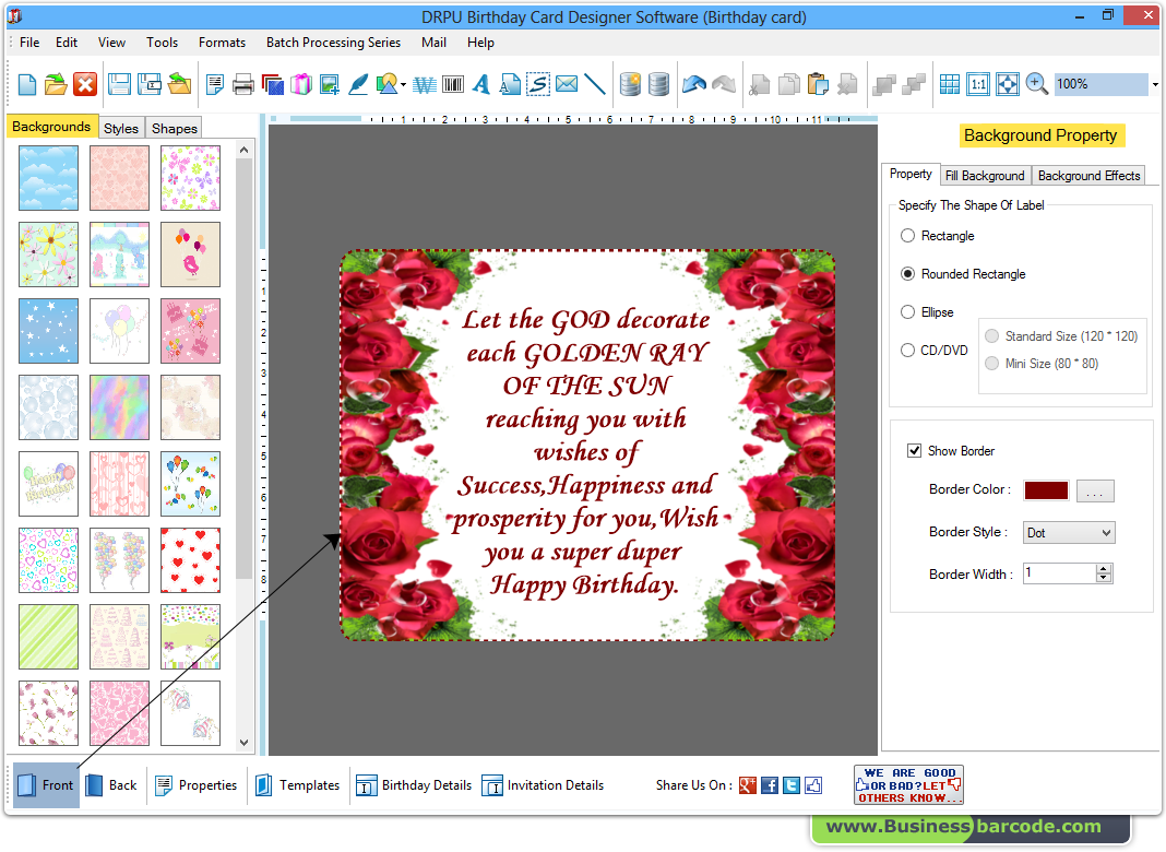 birthday cards maker software create birth day cards businessbarcode