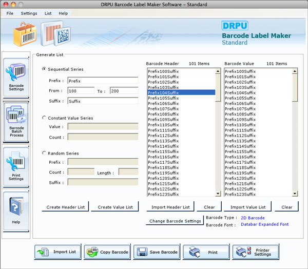 Sequential Series Settings