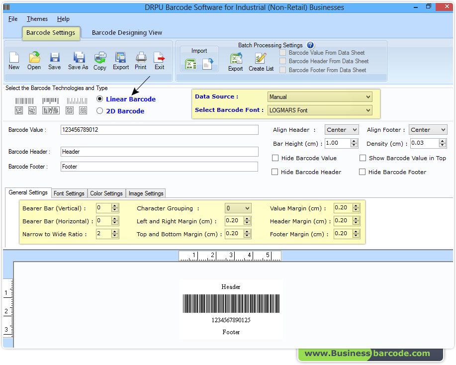 Manufacturing Industry Barcode Label Maker software BusinessBarcode