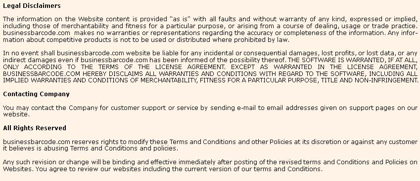 Terms and Conditions