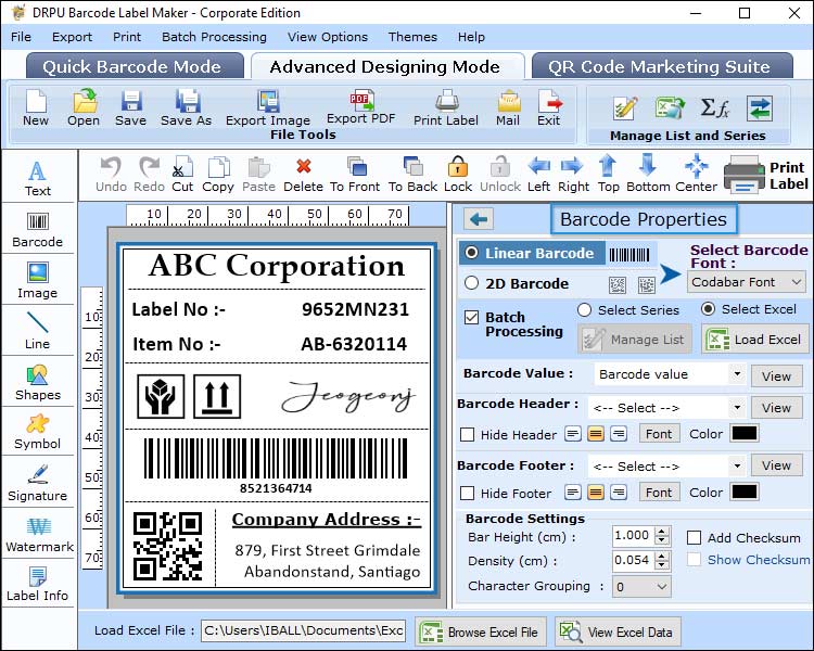 Barcode Label Maker - Corporate Edition