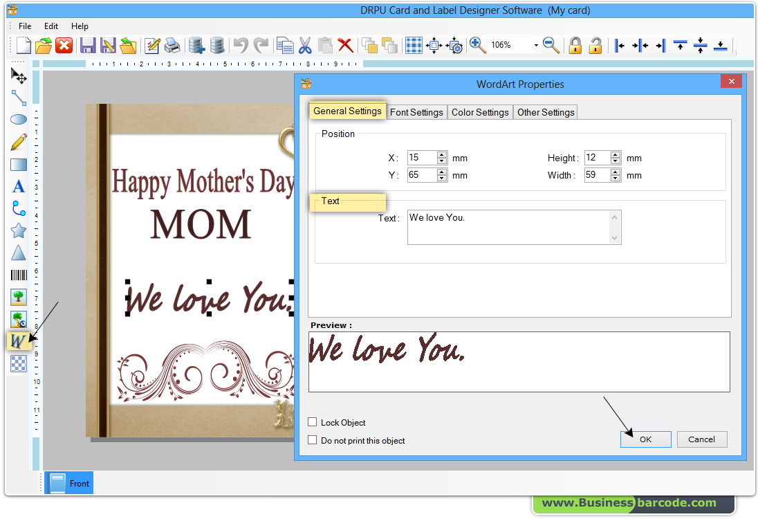 Card and Label Maker Software screenshots BusinessBarcode