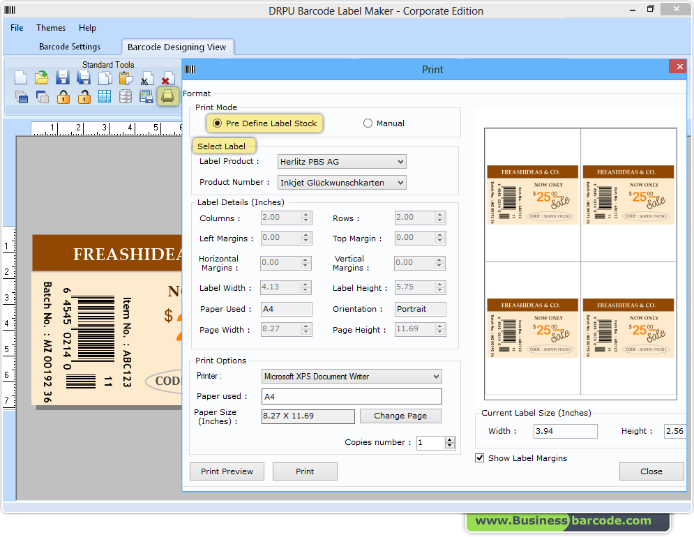 Λογισμικού maker barcode - Εταιρική έκδοση