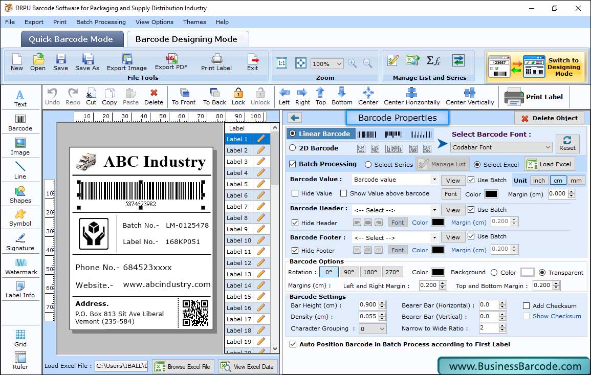 Barcode Properties