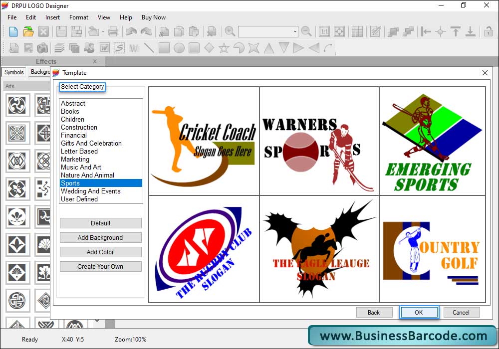 Screenshots Logo Designer Software to create business logo ...