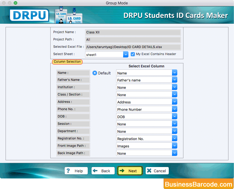 Mac student id cards maker software screenshots businessbarcode