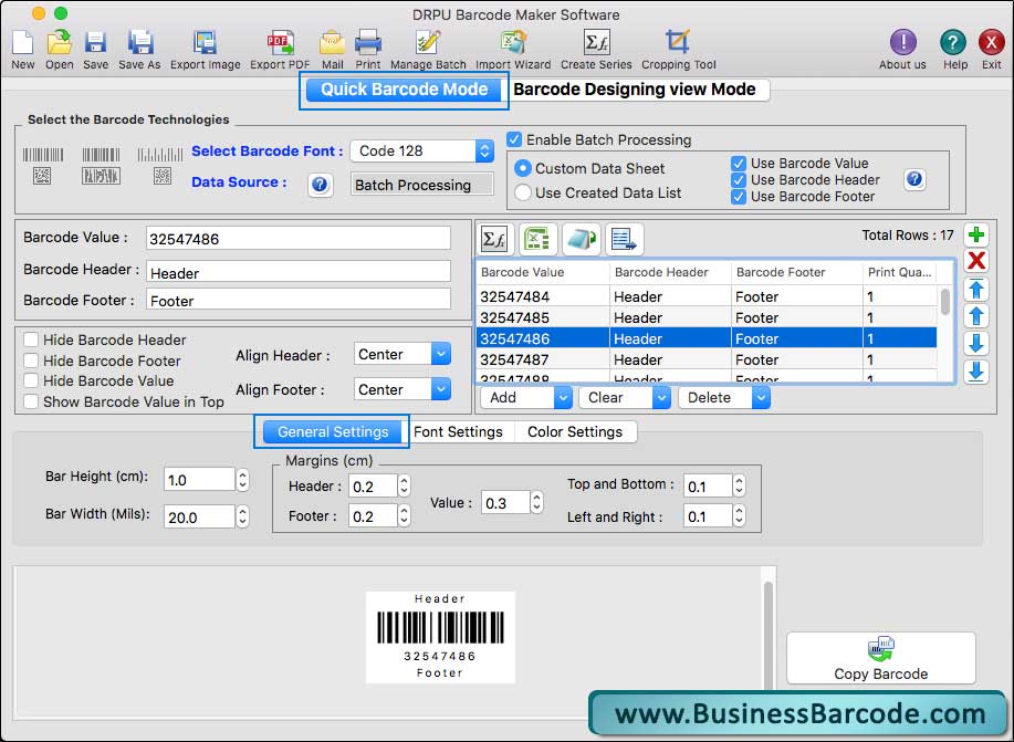 Barcode Label Maker (For MAC)