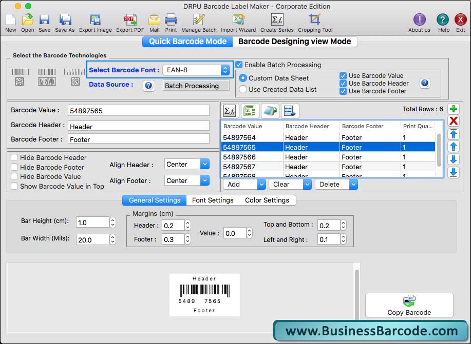 Barcode Label Maker (For MAC) Corporate Edition