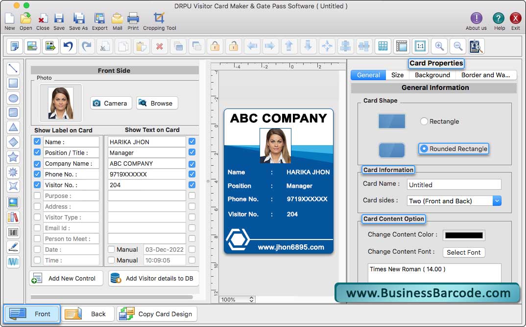 Mac Gate Pass ID Cards Maker Software