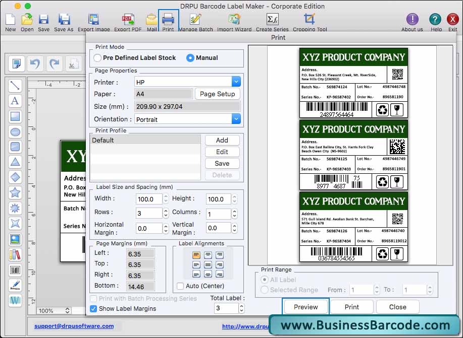 Barcode Label Maker (For MAC) Corporate Edition