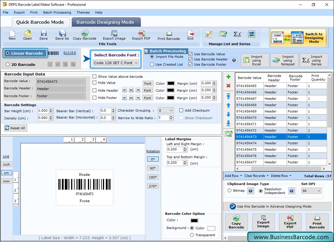 Quick Barcode Mode