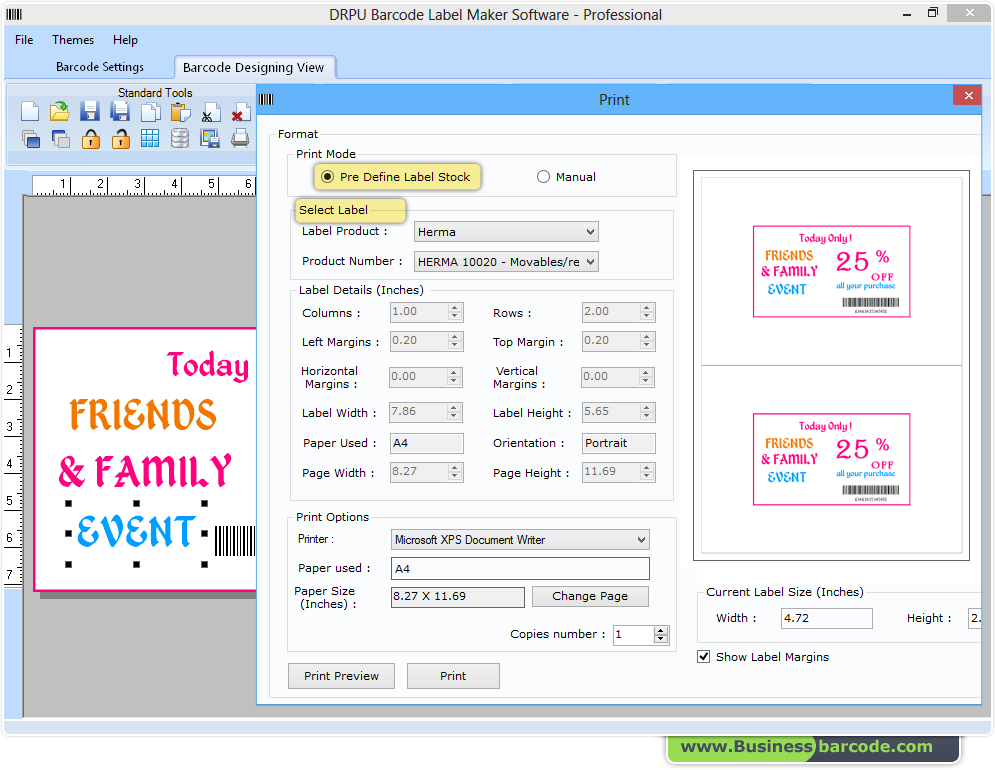 Barcode outil de conception - professionnel