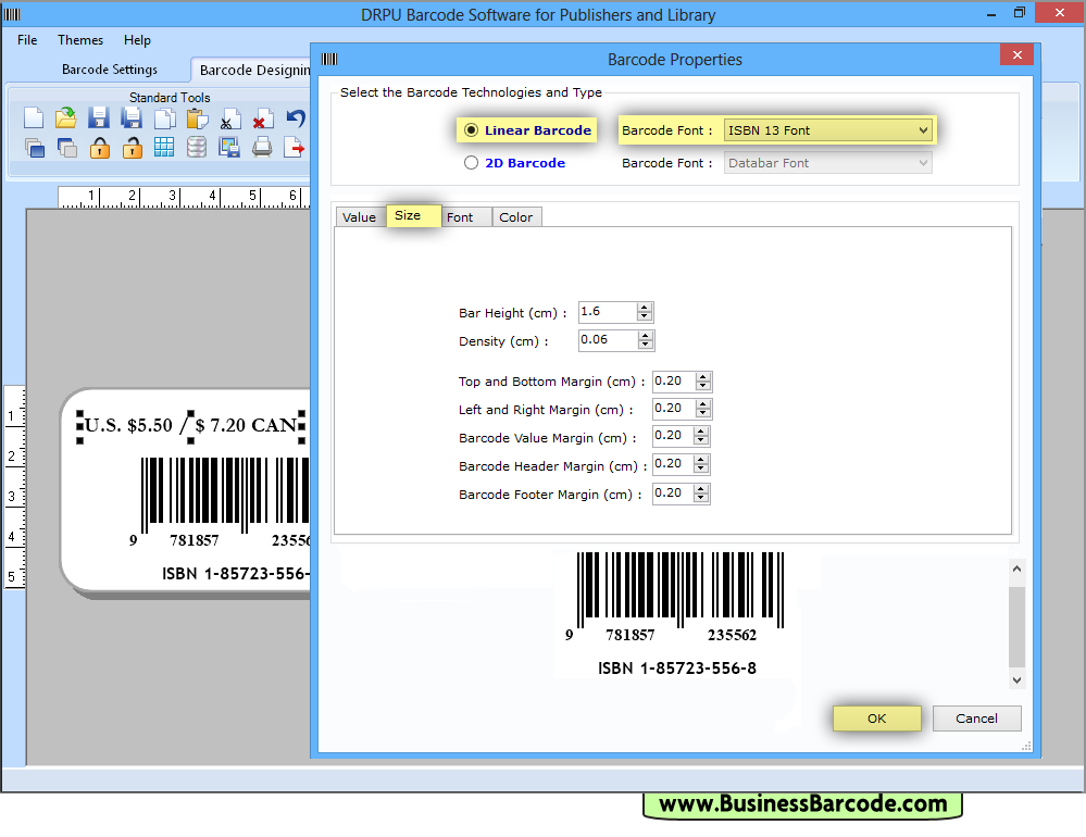 Barcode Maker værktøj for Forlag og bibliotek