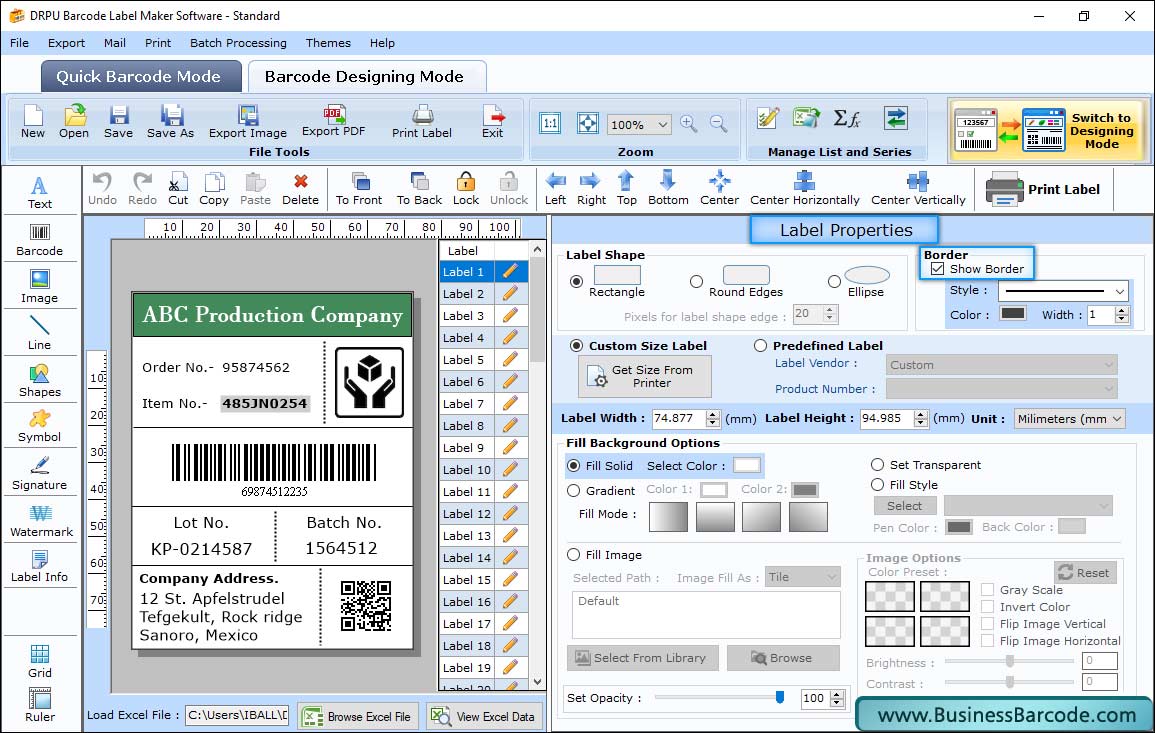 Barcode Label Maker (Standard Edition)