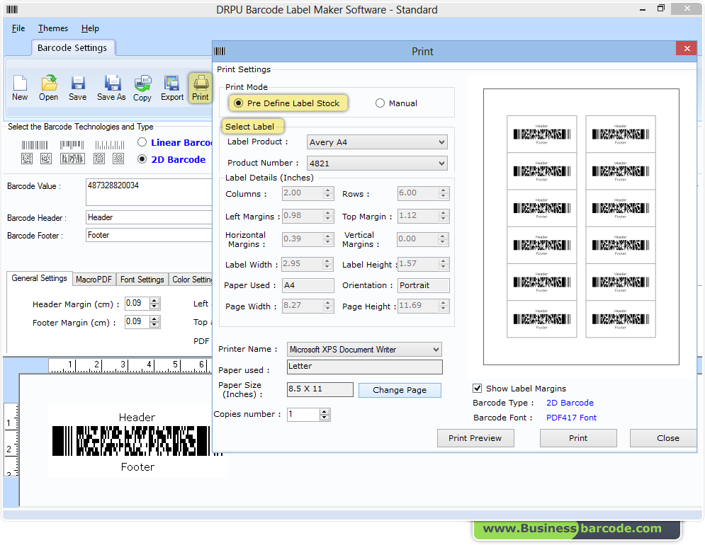 Software Barcode Maker (Standard edition)