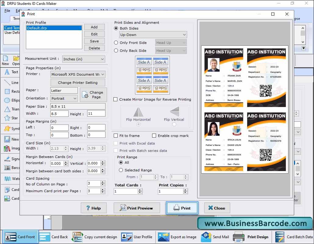 Student ID Cards Maker Software